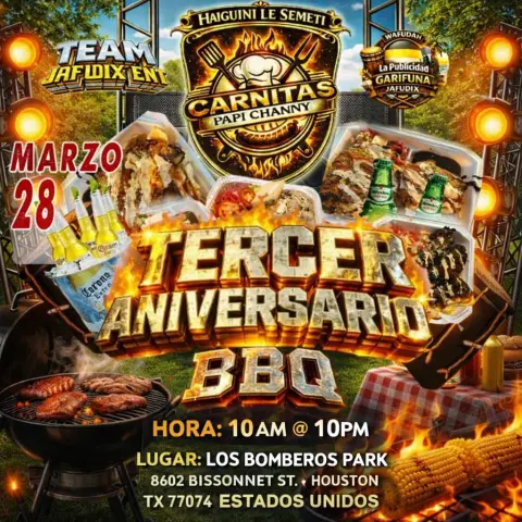 CARNITAS PAPI CHANNY PRESENTA SU TERCER ANIVERSARIO BBQ