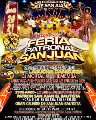 LAS BEISBOLISTAS TE INVITA ALA FERIA PATRONAL DE SAN JUAN
